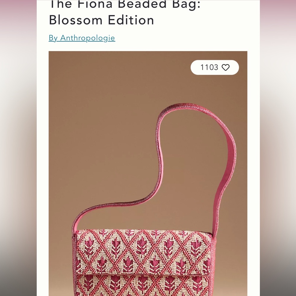 Maeve Anthropologie beaded Fiona bag: blossom edition